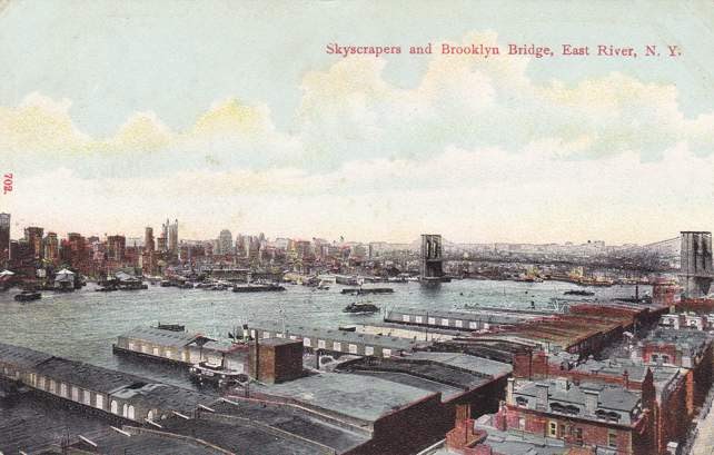 Vintage Postcard Blog Skyscrapers Docks And Brooklyn