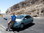 Drew with Mint Green Car