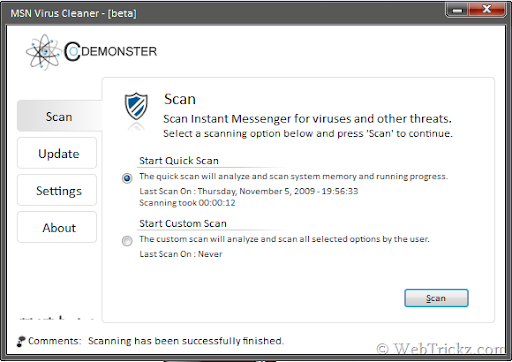 MSN Virus Cleaner: Eliminar virus del Messenger