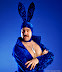 Blue bunny - What a nice - blue outfit. The blue bunny of love.