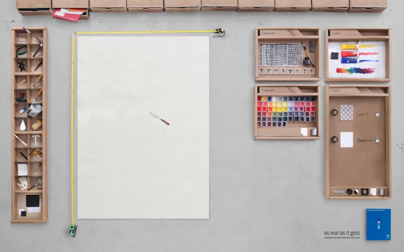 Real-life Photoshop - The sad part is that was probably about $700 less expensive to set up than Photoshop.