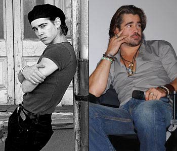 Colin Farrell - In 1995 and today.