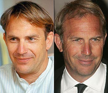 Kevin Costner - He definitely could not afford private hair stylist in 1995.