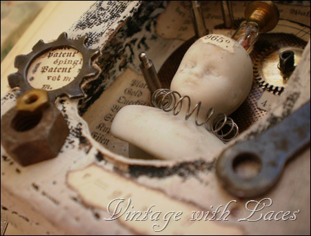 Soap Box turned into Steampunk Assemblage by Vintage with Laces Soap Box turned into Steampunk Assemblage by Vintage with Laces