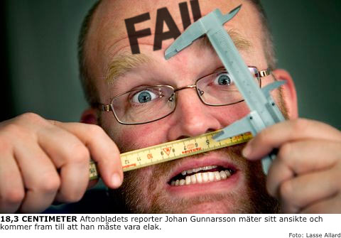 Jag tror Johan Gunnarsson skrev artikeln bara för att få visa upp en bild på sig själv där han mäter sitt ansikte samtidigt som han försöker se galen ut!