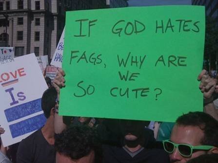 Also, if God didn't want gays to marry, why did he make them such good wedding planners?