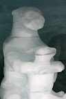 Random ice sculptures at the Jungfraujoch station.