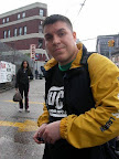 Getting ready to enter the "top secret location" of our Mixed Martial Arts show.