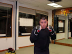 After training with Richie Torres. He busted my lip and lumped me up pretty bad tonight! May 28th, 2008. I hit him too, but he got the best of me though. After all he is coaching me.