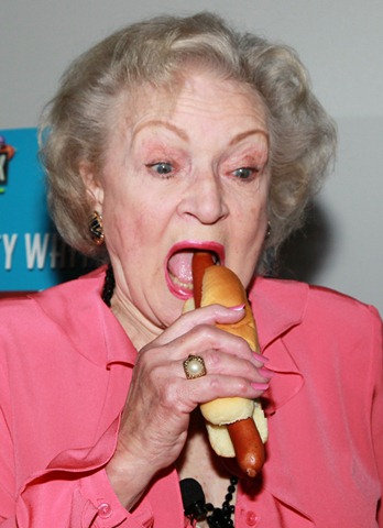 betty white gun. “Betty likes her hot dogs