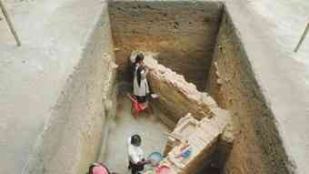 Brick structure belonging to the early historic period in which the Indo-Roman trade peaked from 1st century BC to 2nd century BC. 