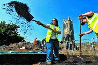 The Abbey dig team at work The Abbey dig team at work
