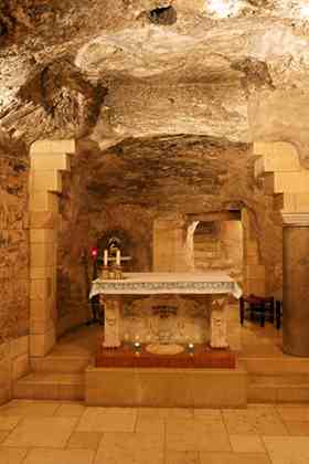 The Grotto of the Annunciation, where tradition says the angel Gabriel spoke to Mary 