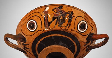 Attic Kylix: eye-cup, ca. 530 BC.; black-figure