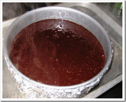 pour in water bath