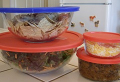 Taco salad recipe and ideas for using the leftover salad ingredients
