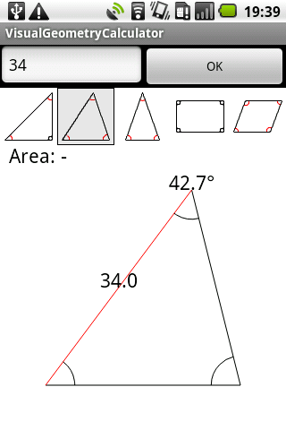 Visual geometry calculator