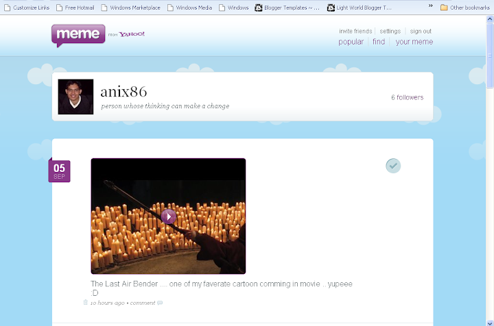 meme-mypost This is my profile on Yahoo meme