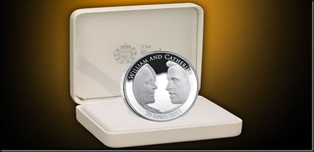 prince william and catherine silver proof coin