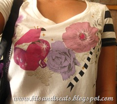 uniqlo shirt with bird and flowers print, by bitsandtreats