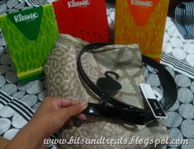 kleenex tissues, debenhams bow belt and scarf, by bitsandtreats