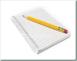 pencil notebook