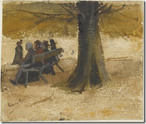 Four people on a bench