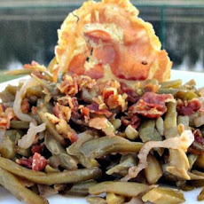 Balsamic Pancetta Green Beans With Shallots