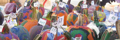 A sea of painted pumpkins.