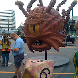 Giant Beholder -- quick, roll! Outside the D&amp;D bus.