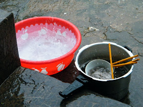 cooking utility in rain.