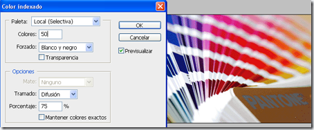 Determinando el número de colores presentes en modo indexado Determinando el número de colores presentes en modo indexado
