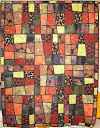 “Zen Courtyard” This is a stained glass style stack and slash quilt as you go quilt. Intermediate +