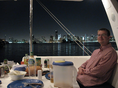 Our night-time view of Miami during dinner
