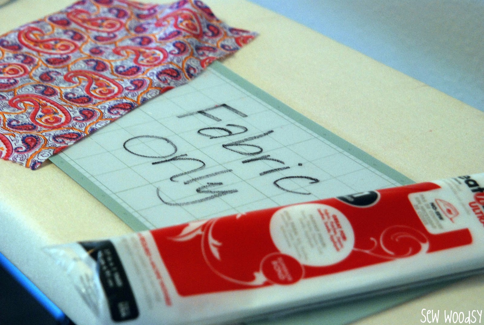 Sew Woodsy Tutorial Cutting HeatNBond Adhered Fabric with the Cricut