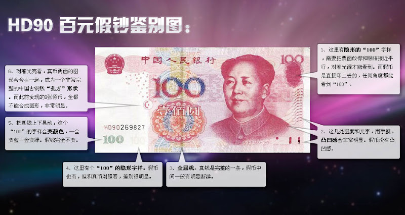 HD90假钞鉴别