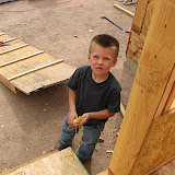 Nicholas building his own crane