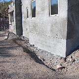 Stucco layer along block stemwall 11/15
