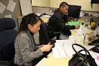 Alvaro Alvarez and Julia Lee make those last few budget calculations