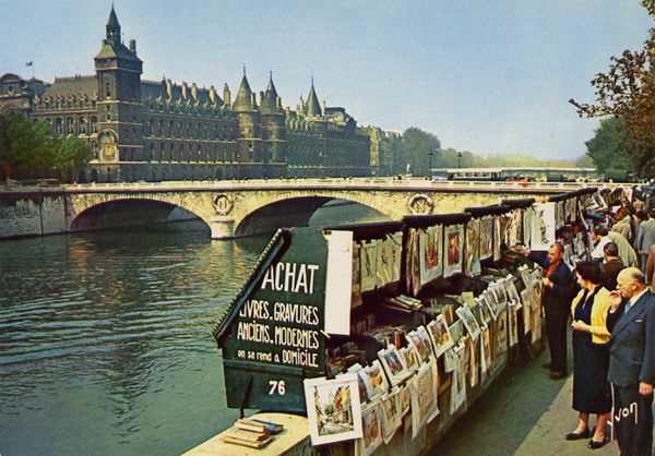 Cartes Postales Pop et  Kitsch des années 50, 70 et 70 - Pop and kitsch vintage postcards from the fifties, the sixties and the seventies : Quais et peintres de Paris