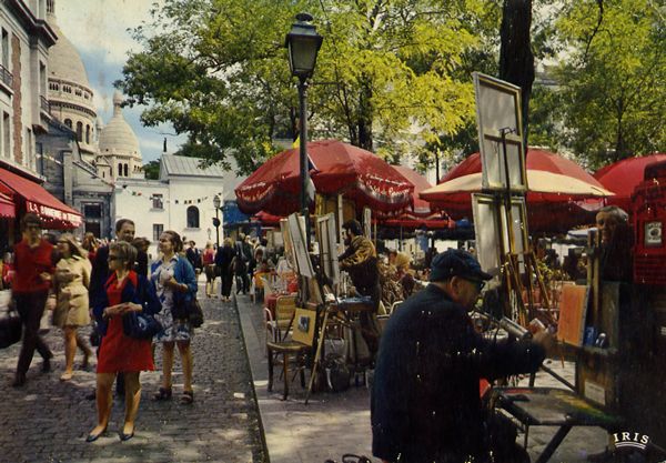 Cartes Postales Pop et  Kitsch des années 50, 70 et 70 - Pop and kitsch vintage postcards from the fifties, the sixties and the seventies : Quais et peintres de Paris