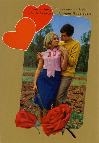 Cartes Postales Pop et  Kitsch des années 50, 70 et 70 - Pop and kitsch vintage postcards from the fifties, the sixties and the seventies : Golden Love