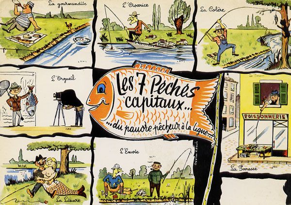 Cartes Postales Pop et  Kitsch des années 50, 70 et 70 - Pop and kitsch vintage postcards from the fifties, the sixties and the seventies : Quelques mots d'humour