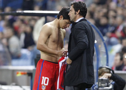 Quique Flores e Kun Aguero Quique Flores e Kun Aguero