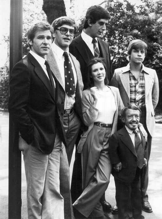 O elenco de Star Wars à civil
