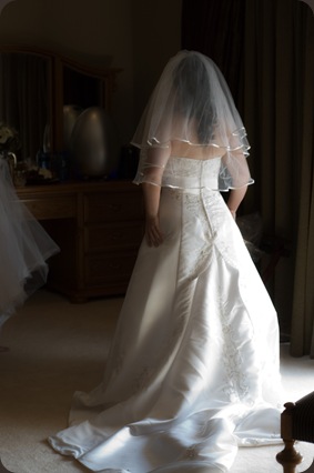 Bride looking at dress - Joretha Taljaard Wedding Photography