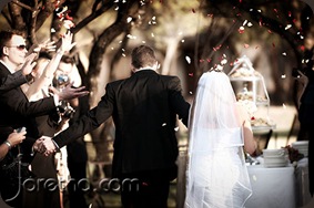 Confetti showers after wedding - Joretha Taljaard Wedding Photography