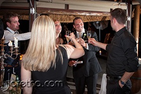 guests toasting during wedding reception - Joretha Taljaard Wedding Photography