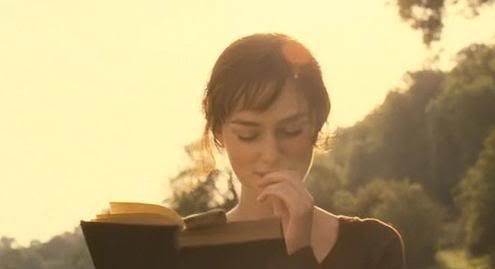 Elizabeth Bennet reading