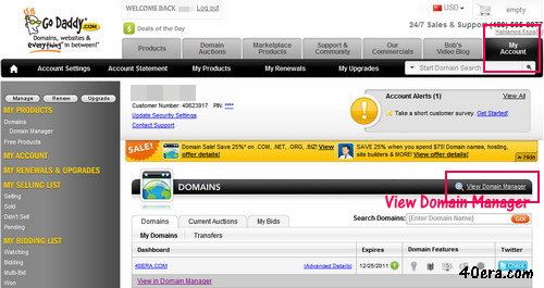 godaddy.com,域名DNS設定